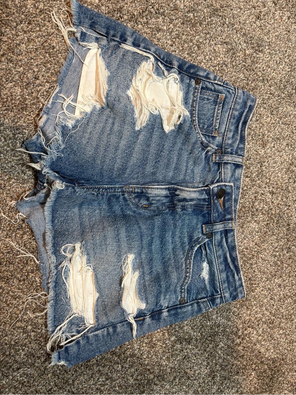 American Eagle Outfitters Strigid Denim Mom Shorts